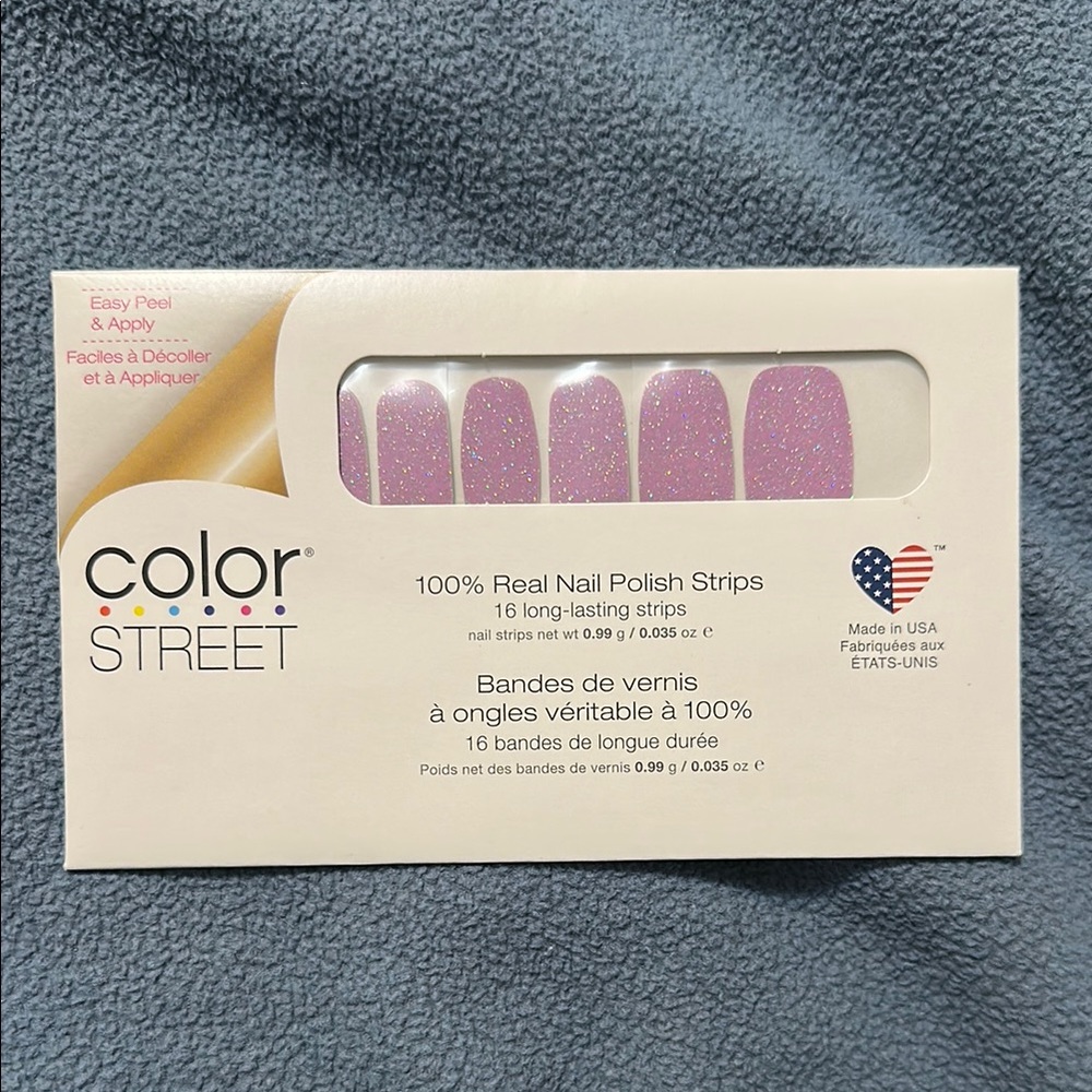 Color Street Purple Glitter Press-On Nails